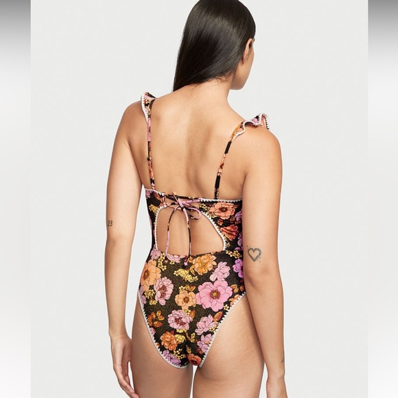 Victoria’s Secret Floral Cutout One Piece, NWT Small - Picture 2 of 5